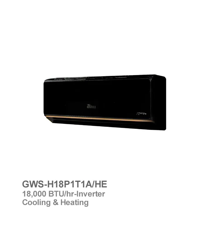 کولر گازی اینورتر گرین سری بلک مدل GWS-H18P1T1A/HE