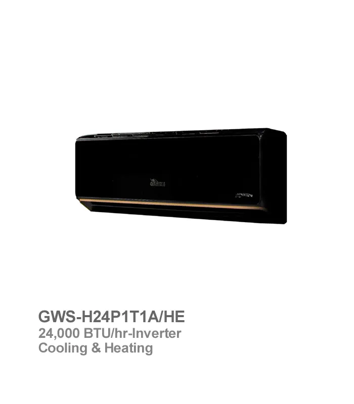 کولر گازی اینورتر گرین سری بلک مدل GWS-H24P1T1A/HE
