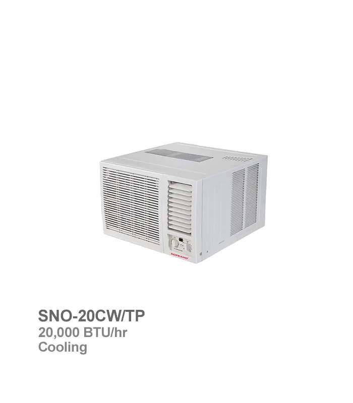 کولر گازی پنجره‌ای حاره‌ای سوپرانو مدل SNO-20CW/TP