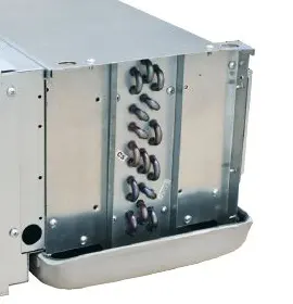 کویل سه ردیفه در فن کویل سقفی توکار گرین مدل GDF1200P1