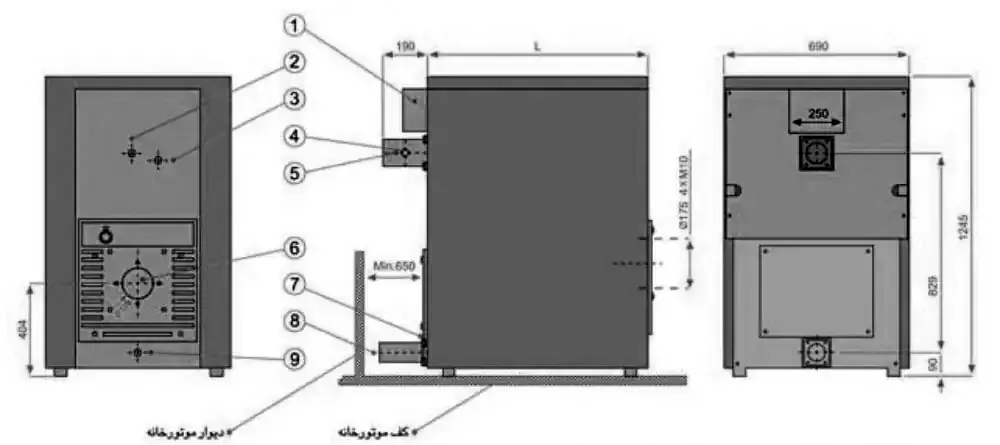 دیگ چدنی شوفاژ MI3 مدل M-5