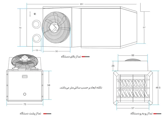 جت هیتر گازی لوله‌ای انرژی مدل 860