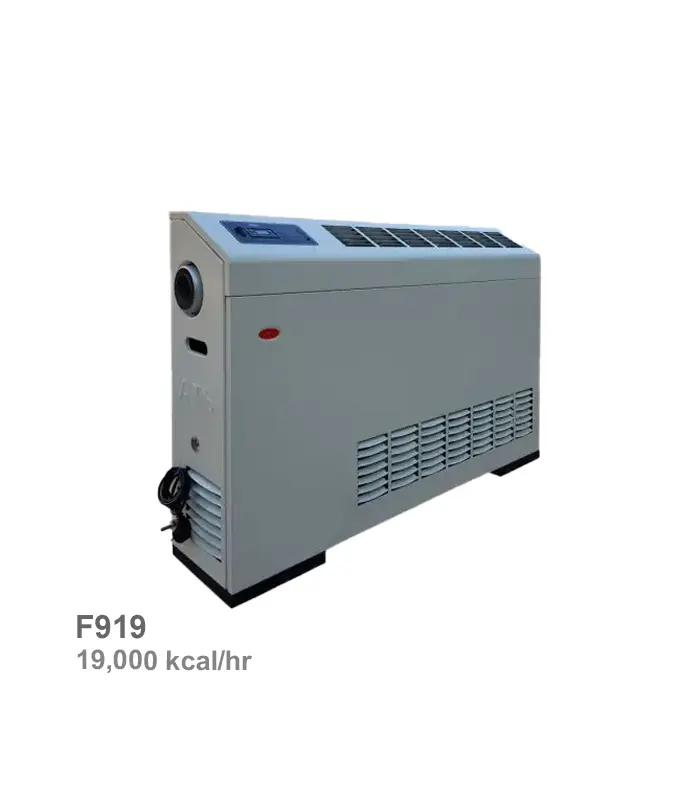هیتر گازی فایرتیوب طرح فن‌کویل آذر تهویه مدل F919