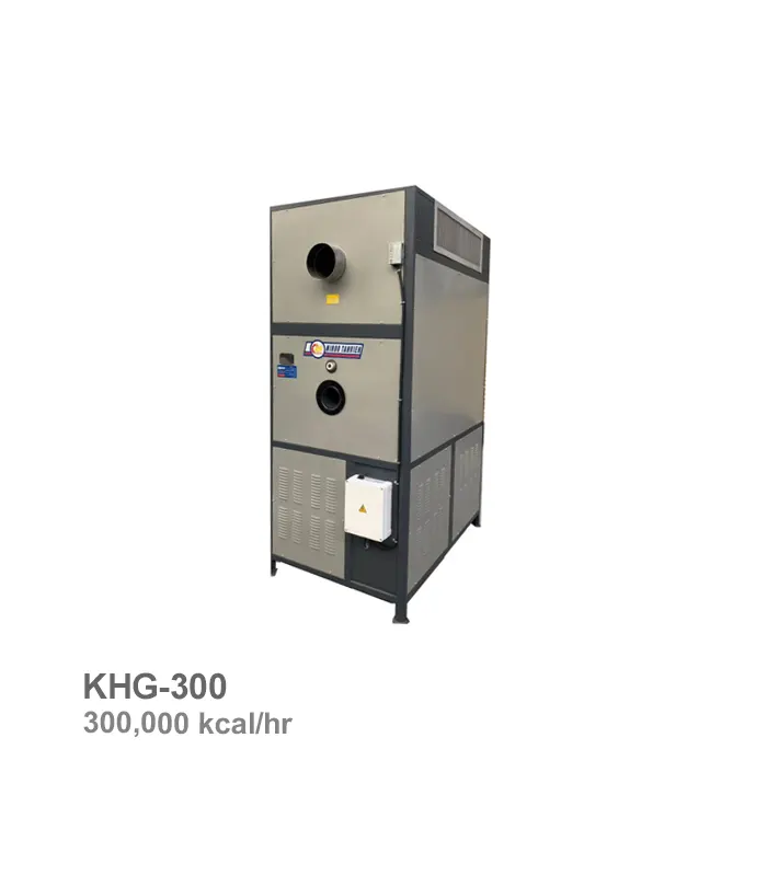 کوره هوای گرم گازی-گازوییلی نیرو تهویه البرز مدل KHG-300