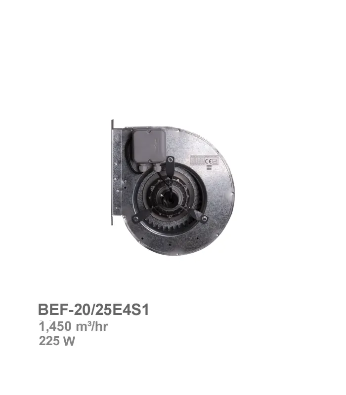 فن سانتریفیوژ دوطرفه سه سرعته فوروارد دمنده BEF-20/25E4S1