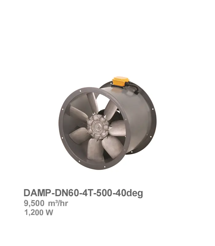 فن آکسیال سیلندری دمنده مدل DAMP-DN60-4T-500-40deg