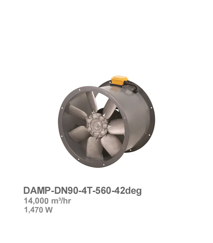 فن آکسیال سیلندری دمنده مدل DAMP-DN90-4T-560-42deg