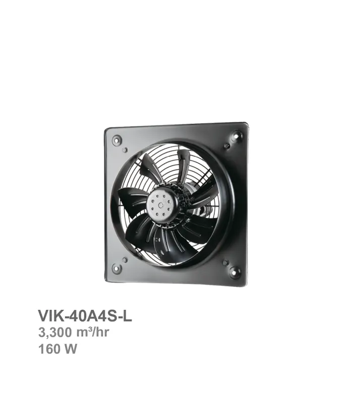 هواکش ایلکا هفت پر فلزی با قاب دمنده مدل VIK-40A4S-L