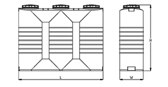 مخزن آسان‌رو (کتابی) مکعبی عمودی 1500 لیتری طبرستان