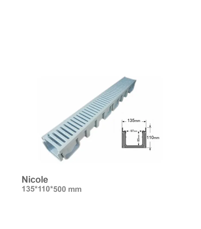 گاتر طرح نیکول ناب تهویه مدل 13.5x11 سفید