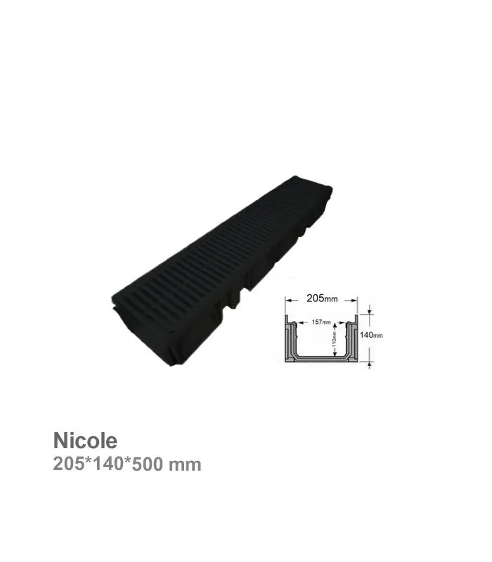 گاتر طرح نیکول ناب تهویه مدل 20x14 مشکی