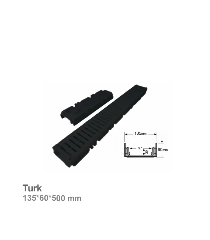 گاتر طرح ترک ناب تهویه مدل 13.5x6 مشکی