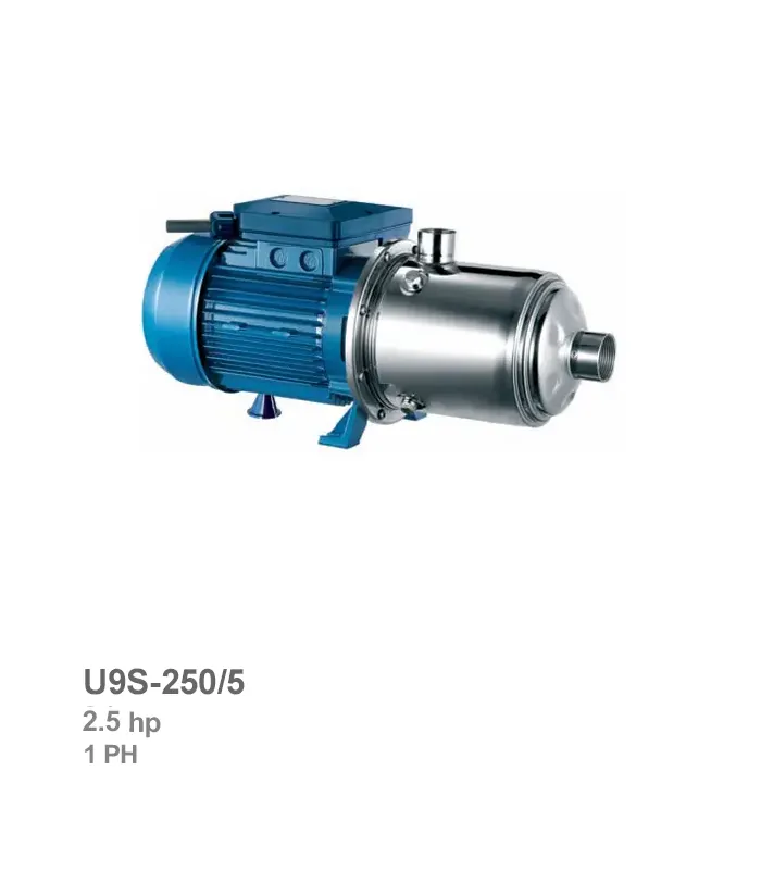 الکتروپمپ طبقاتی افقی تکفاز پنتاکس مدل U9S-250/5
