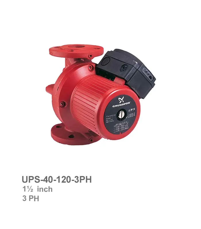 پمپ سیرکولاتور سه‌فاز گراندفوس مدل UPS-40-120-3PH