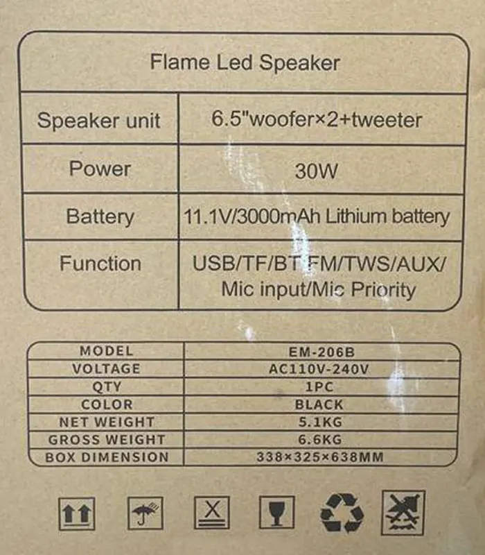 اسپیکر شارژی امیننس (eminence) مدل EM-206B - تصویر 5