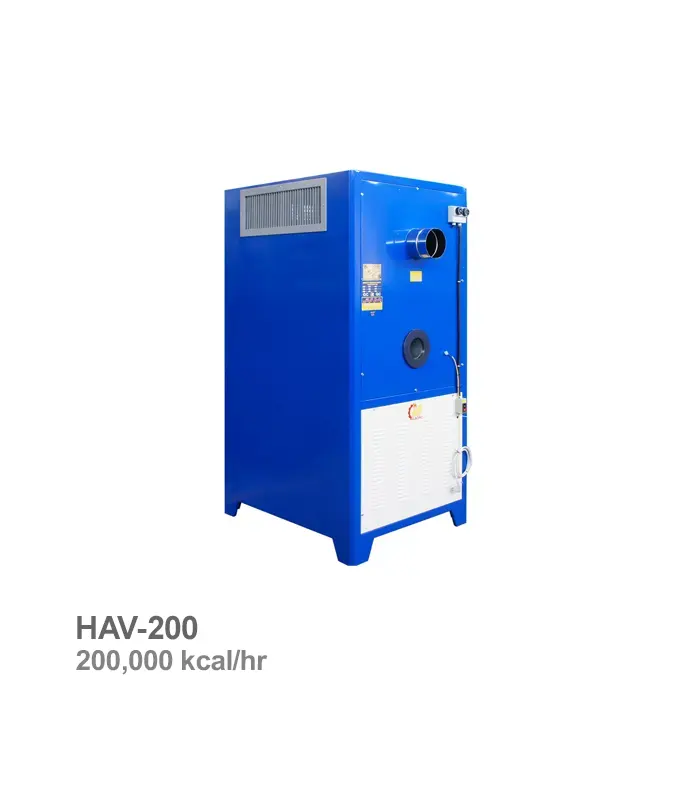 کوره هوای گرم ایستاده نیرو تهویه البرز مدل HAV-200