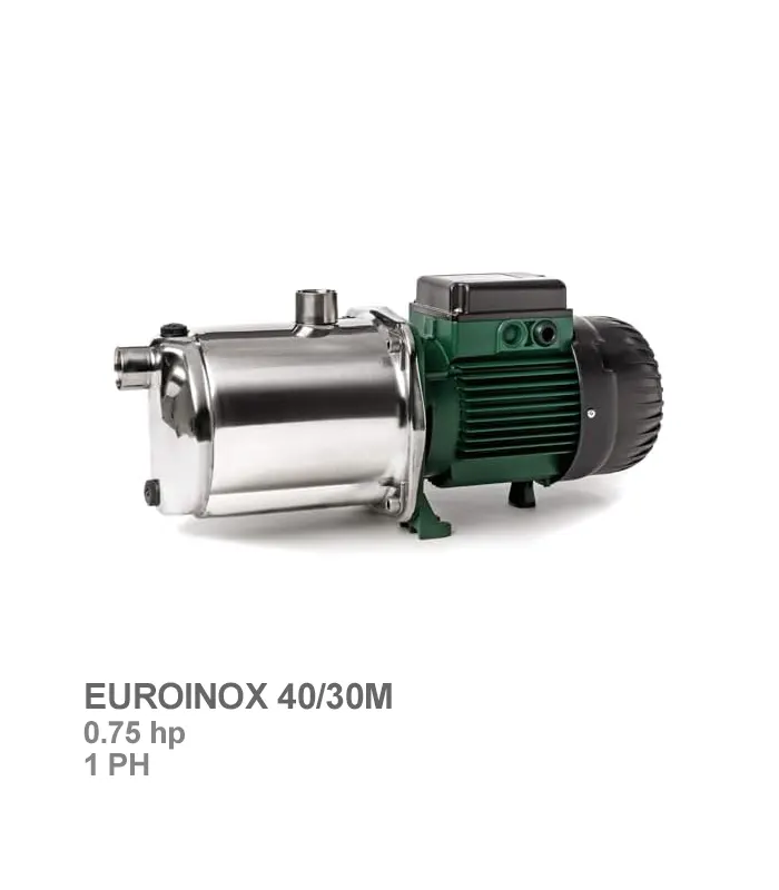 پمپ آب استیل پنج پروانه داب مدل EUROINOX 40/30M