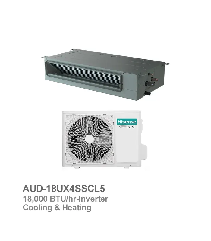 داکت اسپلیت اینورتر هایسنس مدل AUD-18UX4SSCL5