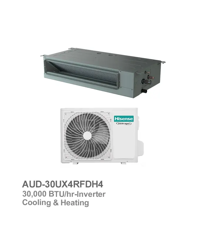 داکت اسپلیت اینورتر هایسنس مدل AUD-30UX4RFDH4