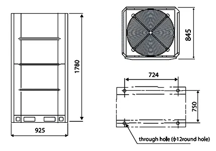 ابعاد یونیت خارجی VRF بویمن مدل BTV-TG33